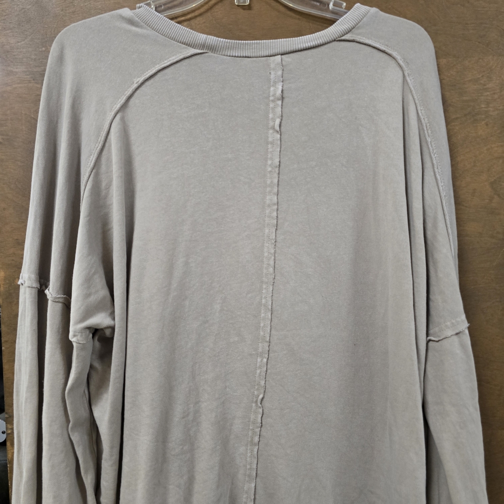 Easel Taupe Peace Sign Sweatshirt - Picture 3 of 3
